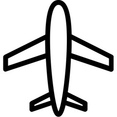 
Airplane Line Vector Icon
