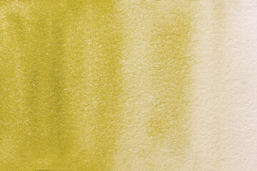 Abstract art background yellow and golden colors. Watercolor painting on canvas.