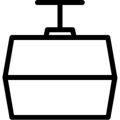 
Ropeway Line Vector Icon
