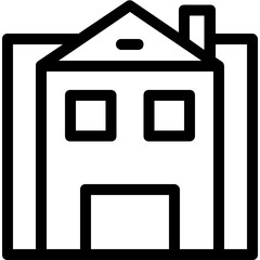 
Building Line Vector Icon
