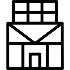 
Building Line Vector Icon
