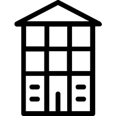 
Building Line Vector Icon
