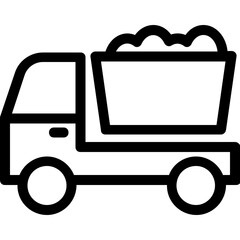 
Concrete Vehicle Line Vector Icon
