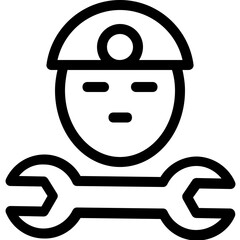 
Worker Line Vector Icon
