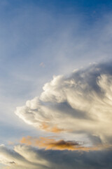 .colorful dramatic sky with cloud at sunset