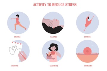 Activity to reduce stress. How to deal with stress. Easiest ways to reduce stress.