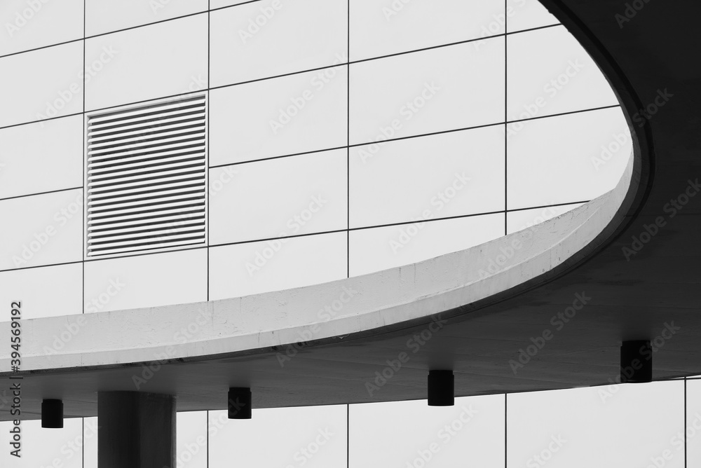 Aufkleber exterior of modern architecture. building abstract background