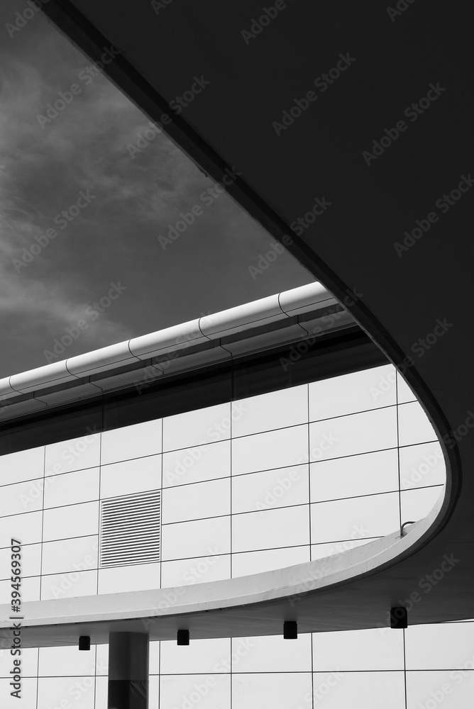 Aufkleber exterior of modern architecture. building abstract background