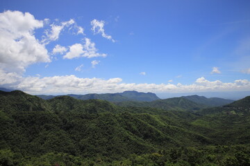 mountains and clouds