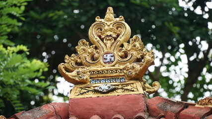 Balinese temple building ornaments that are very unique