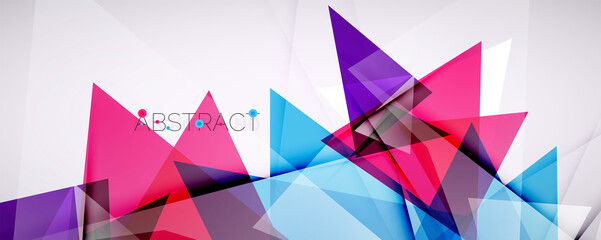 Geometric abstract background. Color triangle shapes. Vector illustration for covers, banners, flyers and posters and other designs