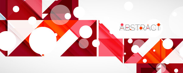 Geometric abstract background. Techno color triangle shapes. Vector illustration for covers, banners, flyers and posters and other designs