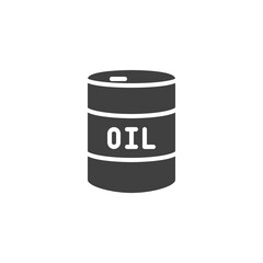 Oil barrel vector icon. filled flat sign for mobile concept and web design. Barrel of oil glyph icon. Symbol, logo illustration. Vector graphics