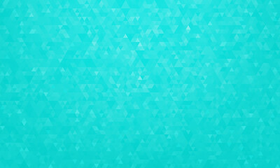 Abstract geometric background, pattern of triangles in tiffany blue, design for poster, banner, card and template. Vector illustration - obrazy, fototapety, plakaty
