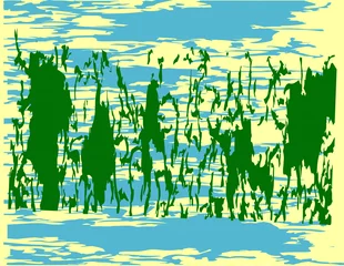 Keuken achterwand Groen abstract landscape  © S_E