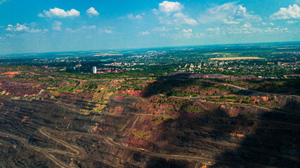 Iron ore quarry open pit mining of iron ore is huge.