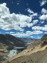 landscape with blue sky