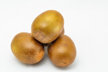 bunch of kiwi on white closeup