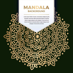 Luxury ornamental mandala Pattern Design in gold color Vector Illustration