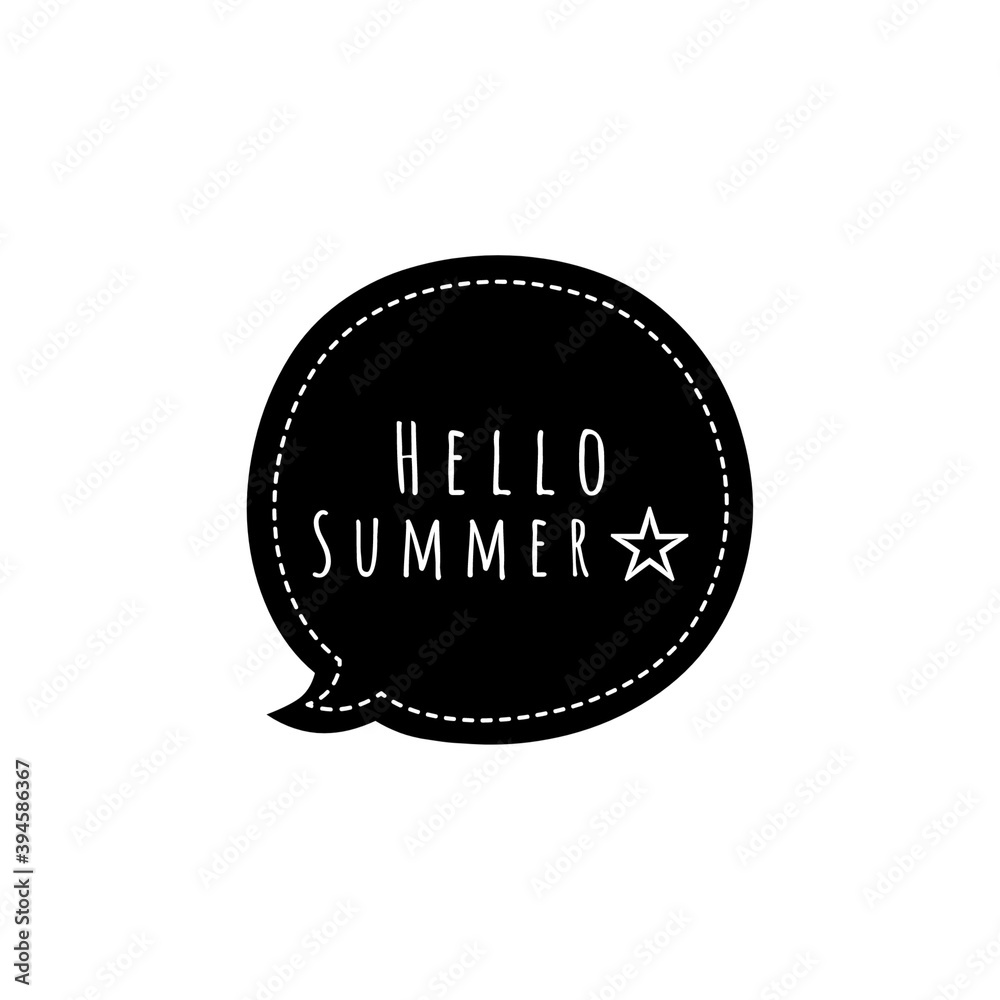 Poster ''Hello summer'' Lettering