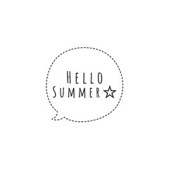 ''Hello summer'' Lettering