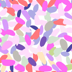 Multicolored spots pattern/ Acrylic brushes paint seamless background