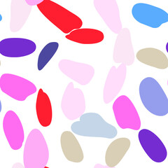 Plakat Multicolored spots pattern/ Acrylic brushes paint seamless background