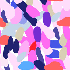 Multicolored spots pattern/ Acrylic brushes paint seamless background