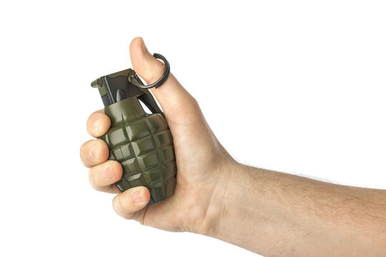 Hand with grenade