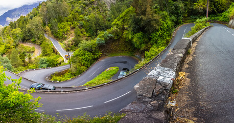 Route de Cilaos, île de la Réunion 