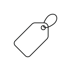 Price tag vector icon. Online shop and store button. Pricing label symbol. Simple flat shape sale logo sign. Silhouette isolated on white background. 