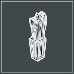 Cosmetic brushes, ball blush, eye shadow, powder, concealer, lipstick, cream, skin serum, nail polish. Perfume bottle, eau  de toilette, fragrance. Beauty shop, beauty box. set of decorative cosmetics