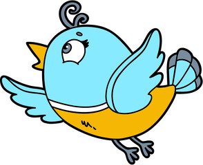 Vector educational illustration of cute cartoon animal character for children and scrap book