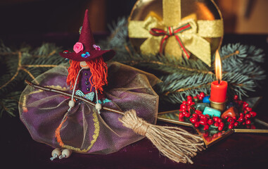 Magic witch doll, handmade magic toys, wish doll. Souvenir doll, pretty handmade, hobby time 