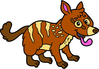  Vector illustration of cute cartoon numbat character for children and scrap book