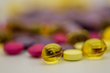 different tablets on a light background large