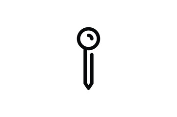 Sewing Outline Icon - Safetypin