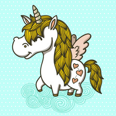 Vector illustration of an unicorn