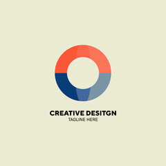 Creative Design Lowercase Letter O Company Vector Logo Design