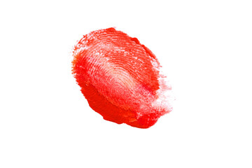 bloody fingerprint isolated on a white background
