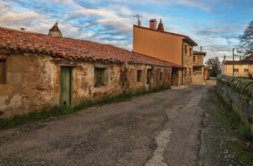 Old houses of a village in Spain