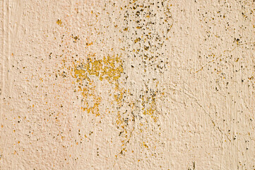 Surface with peeling paint and putty. Grunge vintage background