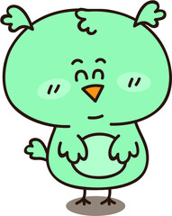 Vector illustration of adorable friendly owl