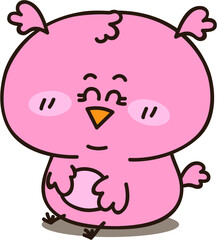 Vector illustration of adorable friendly owl