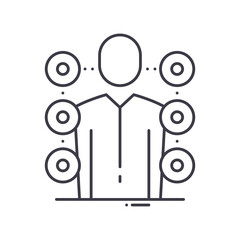 Personal qualities icon, linear isolated illustration, thin line vector, web design sign, outline concept symbol with editable stroke on white background.