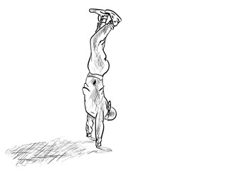 Fototapeta premium silhouette of a person in a dance