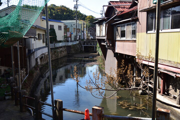 Fototapeta na wymiar 日本の岡山県の水のある風景