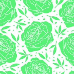  Seamless vector hand drawn pattern with branches, flowers for wallpapers, web page backgrounds,textile