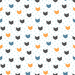 Vector cute abstract seamless pattern with ornate arrows