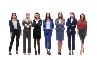 Fototapeta premium panoramic photo of a big business team standing together